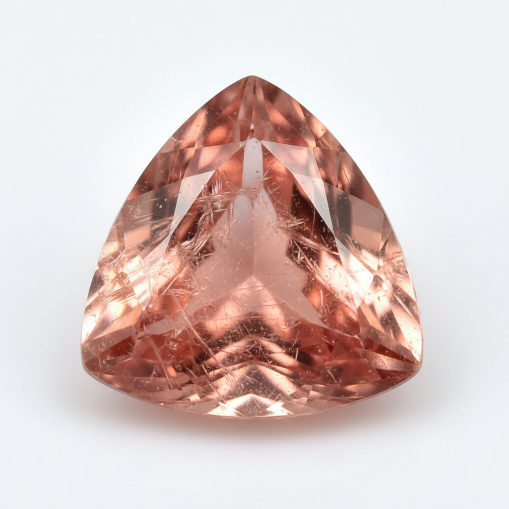 Hessonite Garnet (Gomed) 1PC Small 8x8 MM Triangle Faceted Red Luster Precious Loose Gemstones