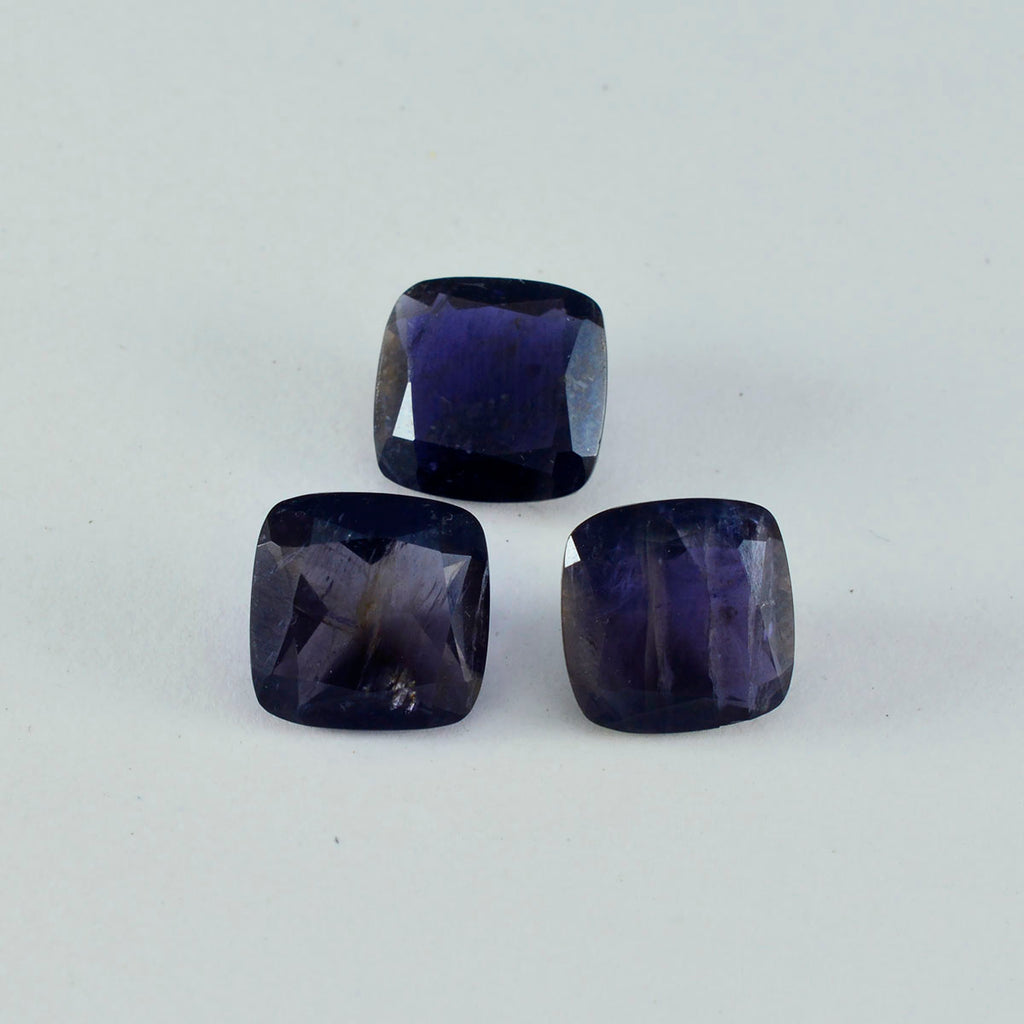 Iolite 1PC Chunky 15x20 MM Emerald Faceted Blue Natural Semi Precious Gems