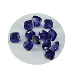 Iolite 1PC Small 7x9 MM Emerald Faceted Blue Brilliant Semi Precious Loose Gemstones