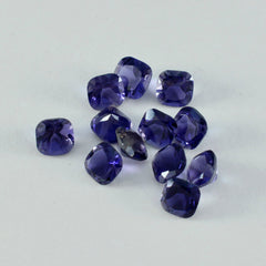Iolite 1PC Small 7x9 MM Emerald Faceted Blue Brilliant Semi Precious Loose Gemstones
