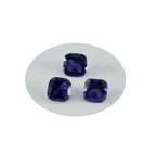 Iolite 1PC Large 8x12 MM Emerald Faceted Blue Luster Semi Precious Loose Gemstones
