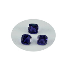 Iolite 1PC Large 8x12 MM Emerald Faceted Blue Luster Semi Precious Loose Gemstones