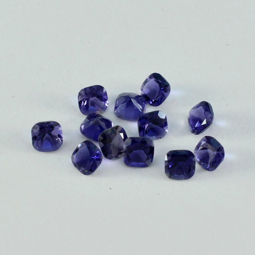 Iolite 1PC Small 6x8 MM Emerald Faceted Blue Pure Semi Precious Loose Gems
