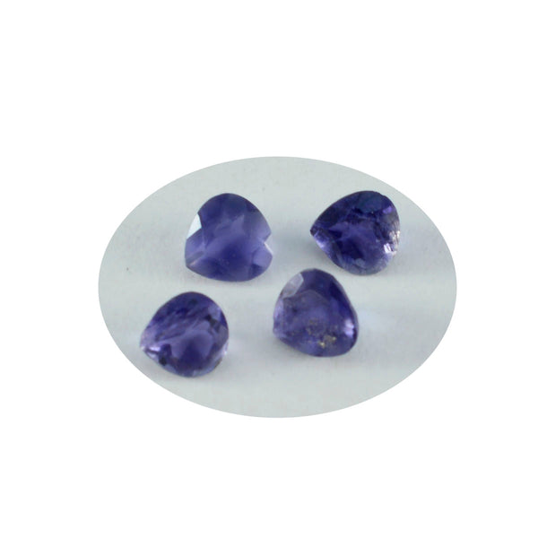 Iolite 1PC Chunky 15x15 MM Heart Faceted Blue Superior Semi Precious Gems