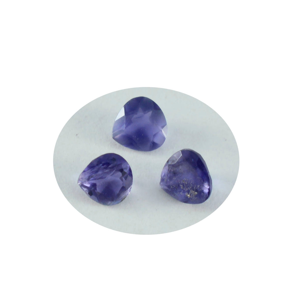 Iolite 1PC Chunky 16x16 MM Heart Faceted Blue Pure Semi Precious Loose Gems