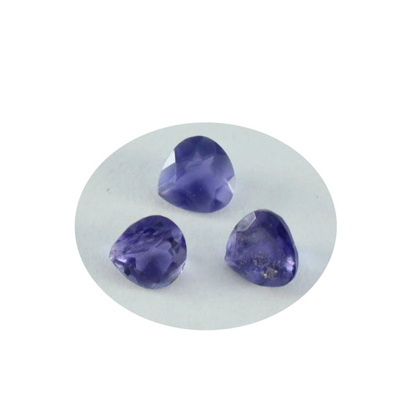 Iolite 1PC Chunky 16x16 MM Heart Faceted Blue Pure Semi Precious Loose Gems
