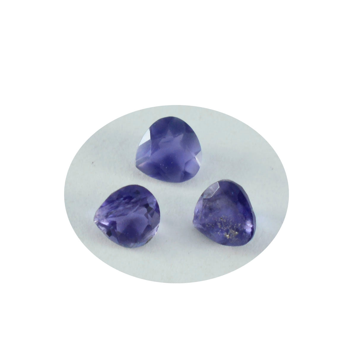 Iolite 10PC Tiny 3x3 MM Heart Faceted Blue Fiery Semi Precious Gems Immagine principale del prodotto