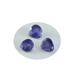 Iolite 10PC Tiny 3x3 MM Heart Faceted Blue Fiery Semi Precious Gems