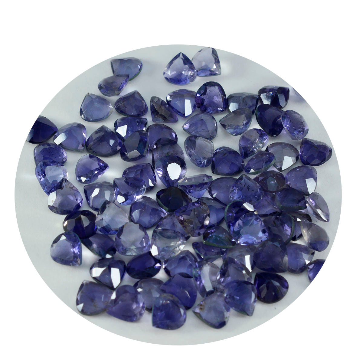 Iolite 1PC Tiny 6x6 MM Heart Faceted Blue Polished Semi Precious Loose Gemstones