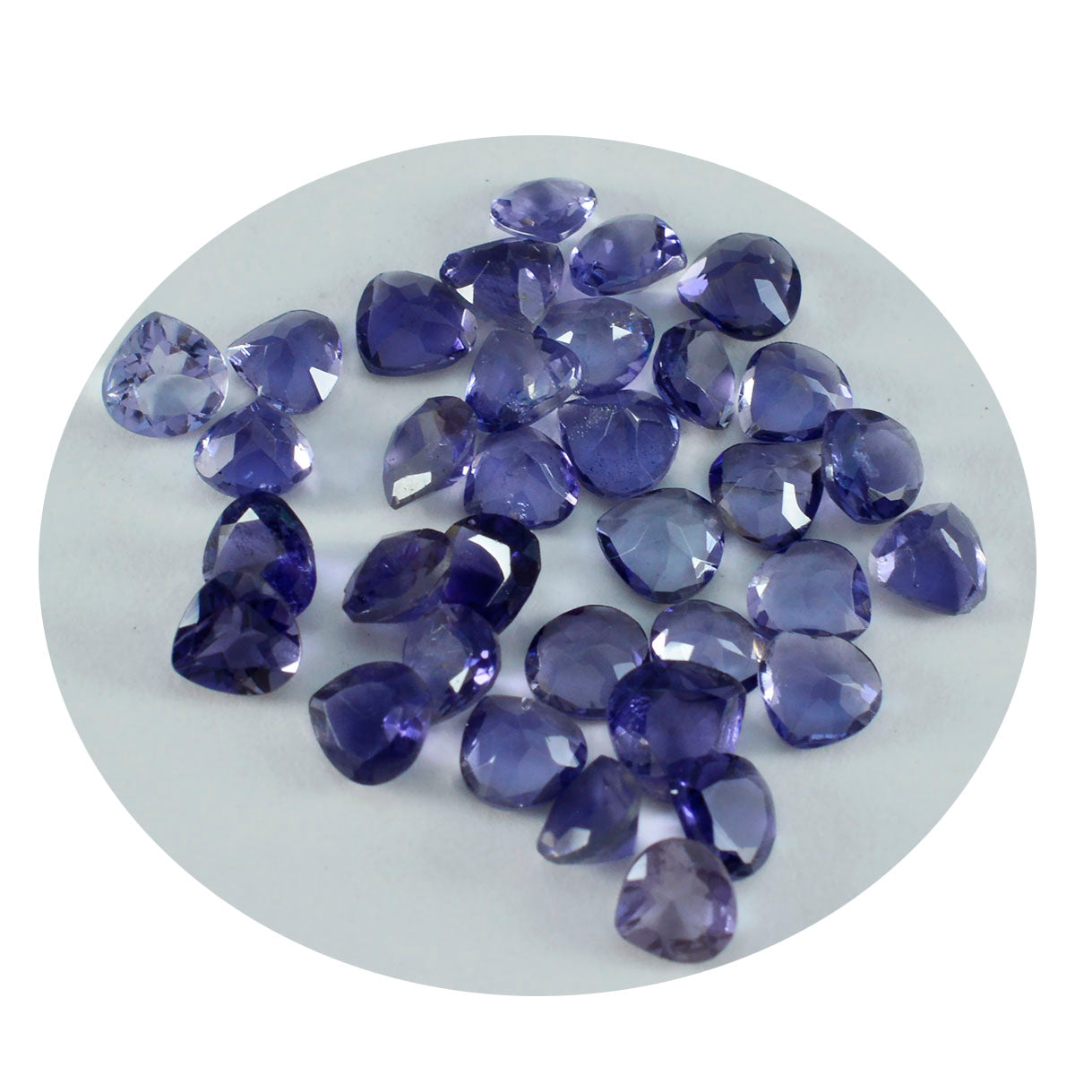 Iolite 1PC Small 7x7 MM Heart Faceted Blue Splendid Semi Precious Gems