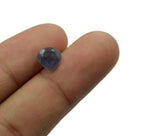 Iolite 1PC Large 10x10 MM Heart Faceted Blue Shine Semi Precious Loose Gemstones