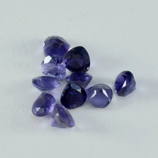 Iolite 1PC Chunky 14x14 MM Heart Faceted Blue Genuine Semi Precious Loose Gemstones