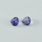 Iolite 1PC Chunky 14x14 MM Heart Faceted Blue Genuine Semi Precious Loose Gemstones