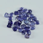 Iolite 1PC Tiny 6x6 MM Heart Faceted Blue Polished Semi Precious Loose Gemstones