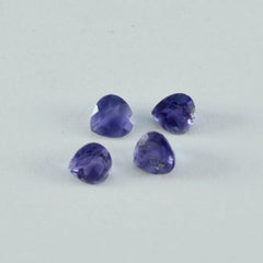Iolite 1PC Small 7x7 MM Heart Faceted Blue Splendid Semi Precious Gems