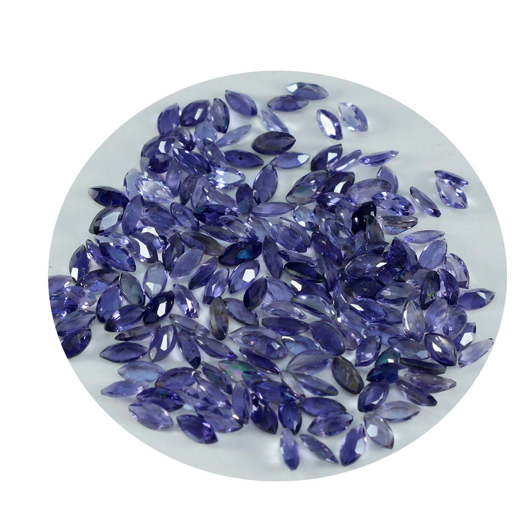 Iolite 10PC Tiny 2x4 MM Marquise Faceted Blue Sparkling Semi Precious Gems
