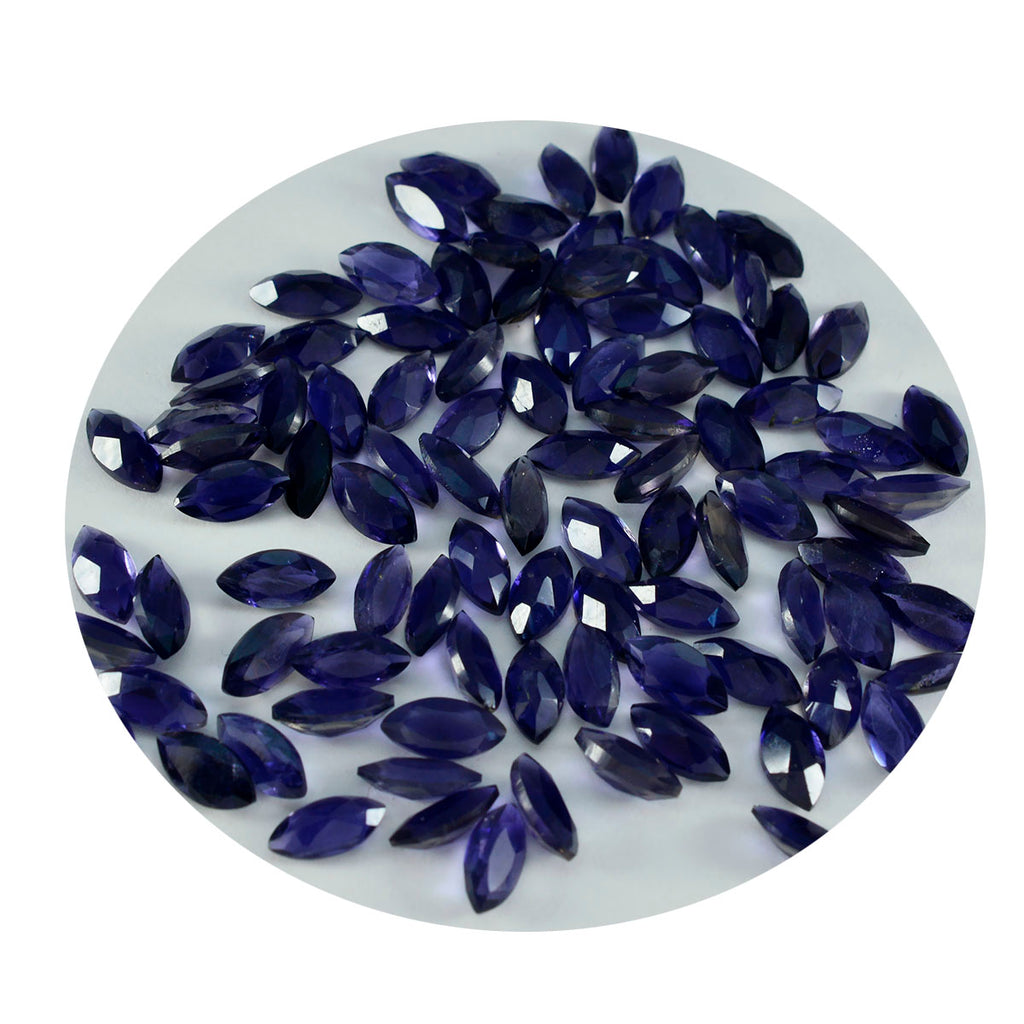 Iolite 1PC Tiny 4x8 MM Marquise Faceted Blue Luster Semi Precious Loose Gemstones