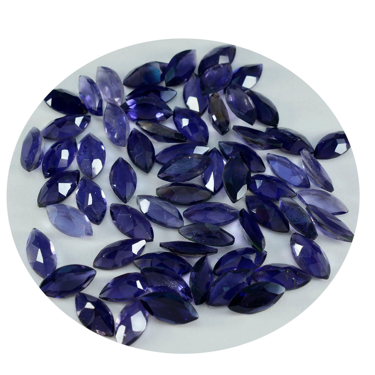 Iolite 1PC Large 8x16 MM Marquise Faceted Blue High Quality Semi Precious Loose Gemstones