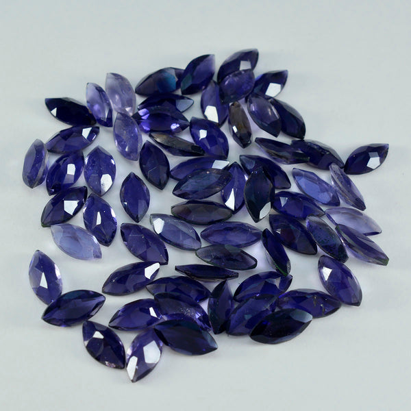 Iolite 1PC Large 8x16 MM Marquise Faceted Blue High Quality Semi Precious Loose Gemstones