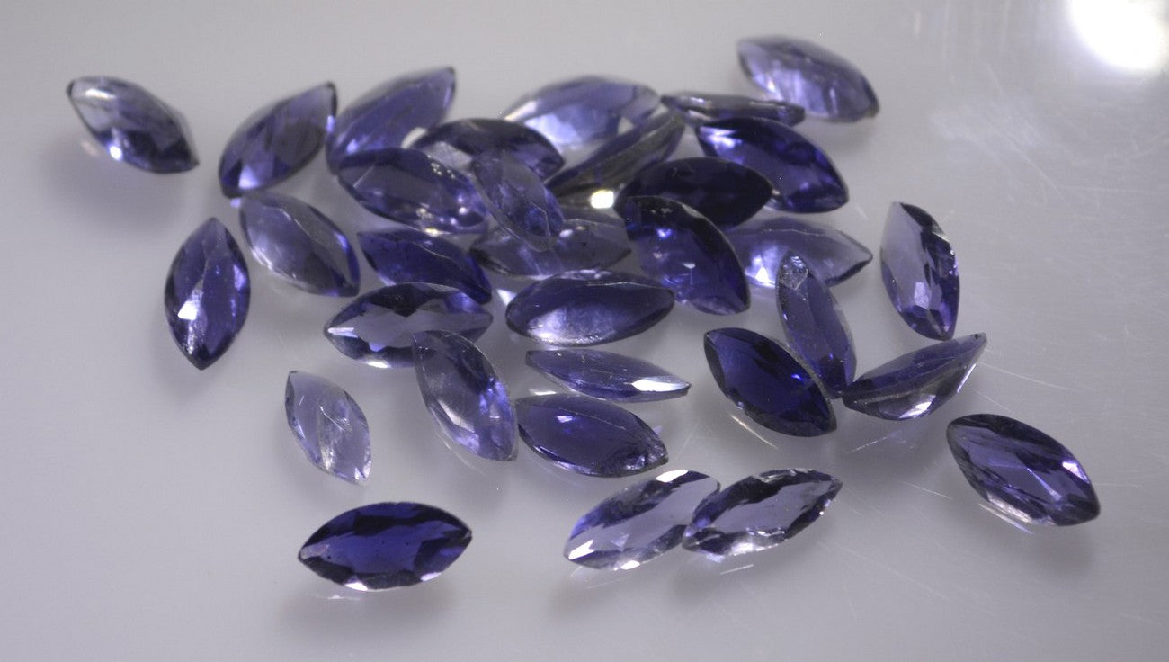 Iolite 10PC Tiny 2.5x5 MM Marquise Faceted Blue Polished Semi Precious Loose Gems