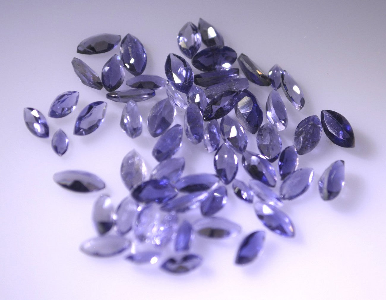 Iolite 10PC Tiny 2x4 MM Marquise Faceted Blue Sparkling Semi Precious Gems