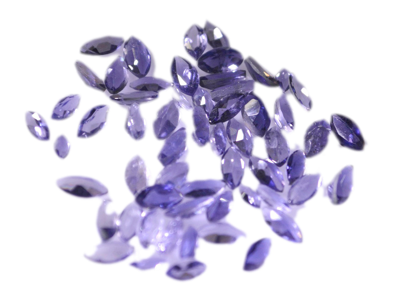 Iolite 1PC Small 5x10 MM Marquise Faceted Blue Lustrous Semi Precious Gems