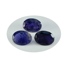Iolite 1PC Chunky 13x18 MM Oval Faceted Blue Polished Semi Precious Loose Gemstones