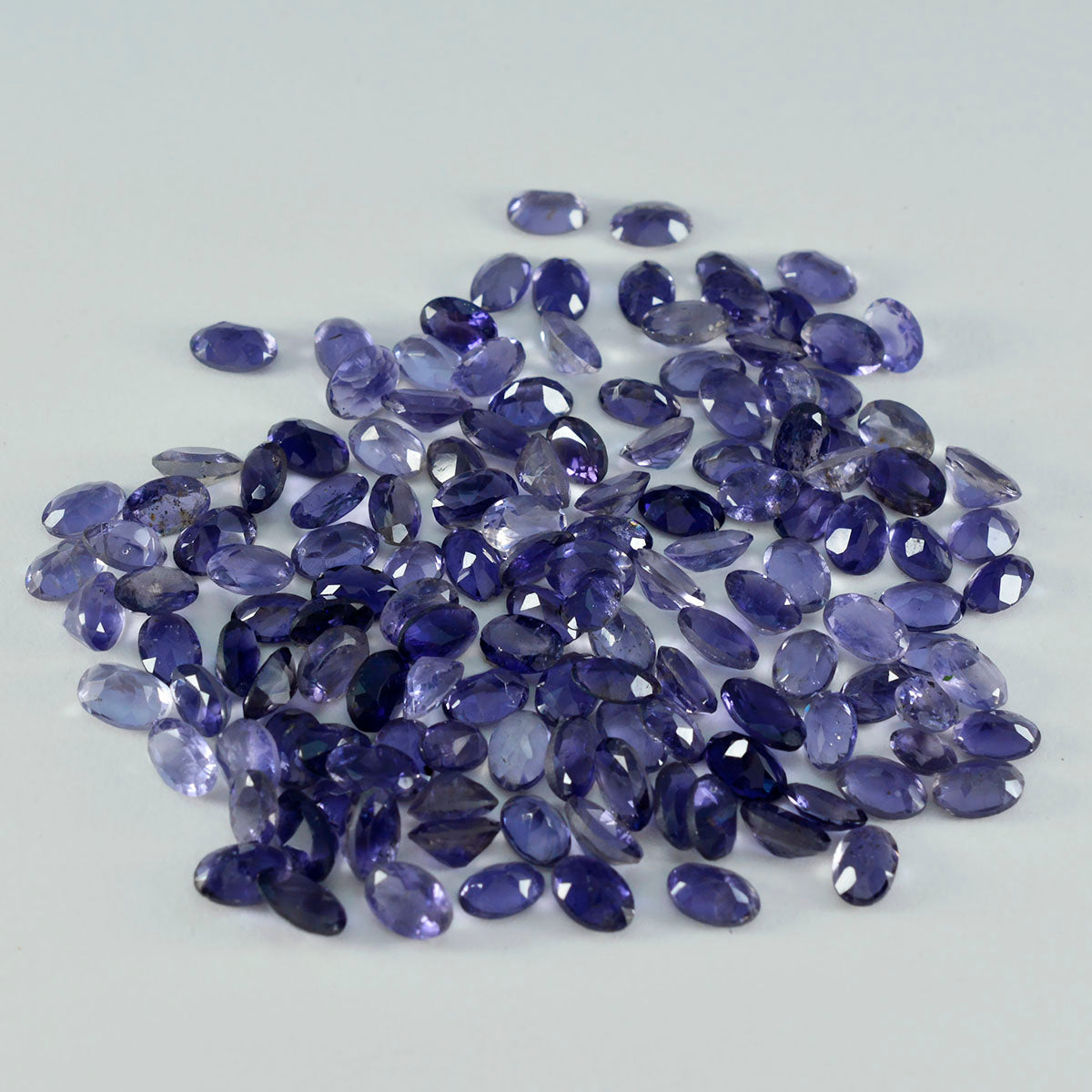 Iolite 1PC Tiny 5x7 MM Oval Faceted Blue Lustrous Semi Precious Gems