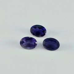Iolite 1PC Medium 8x10 MM Oval Faceted Blue Genuine Semi Precious Loose Gems