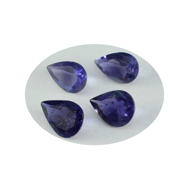 Iolite 1PC Chunky 12x16 MM Pear Faceted Blue Superior Semi Precious Gems