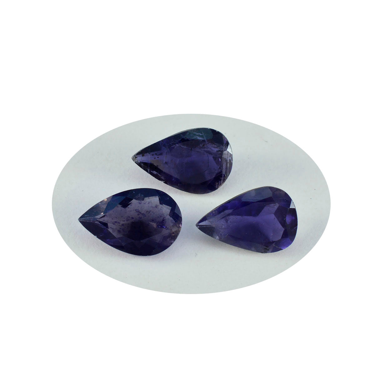Iolite 1PC Tiny 3x5 MM Pear Faceted Blue Fiery Semi Precious Gems Secundaire afbeelding