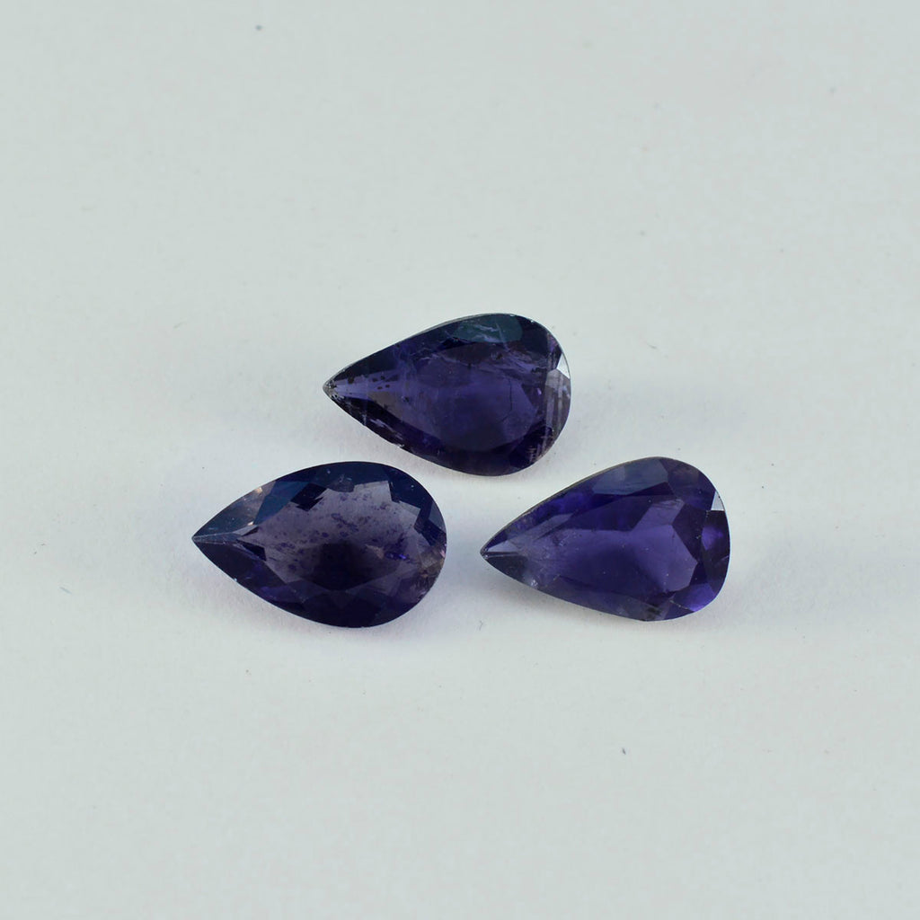 Iolite 1PC Chunky 13x18 MM Pear Faceted Blue Pure Semi Precious Loose Gems