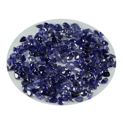 Iolite 1PC Tiny 4x6 MM Pear Faceted Blue Brilliant Semi Precious Loose Gems
