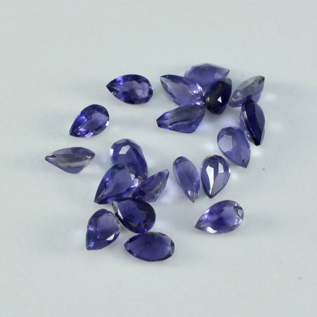 Iolite 1PC Small 6x9 MM Pear Faceted Blue Splendid Semi Precious Gems