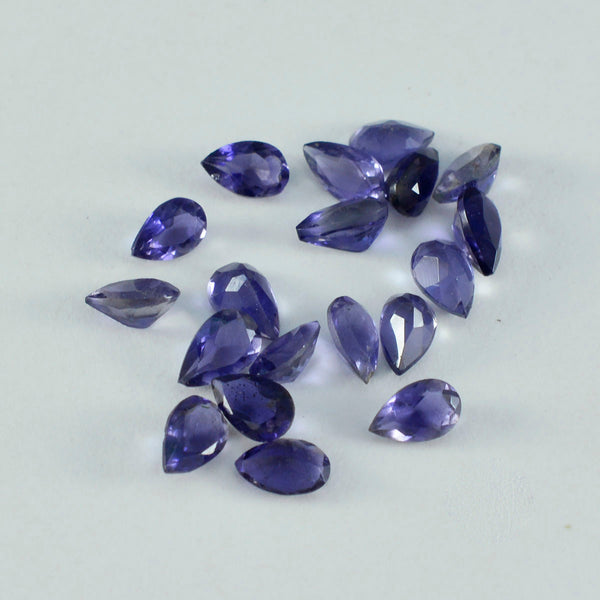 Iolite 1PC Small 6x9 MM Pear Faceted Blue Splendid Semi Precious Gems
