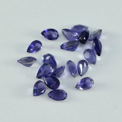 Iolite 1PC Small 7x9 MM Pear Faceted Blue Luster Semi Precious Loose Gems