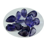 Iolite 1PC Large 8x12 MM Pear Faceted Blue High Quality Semi Precious Loose Gems