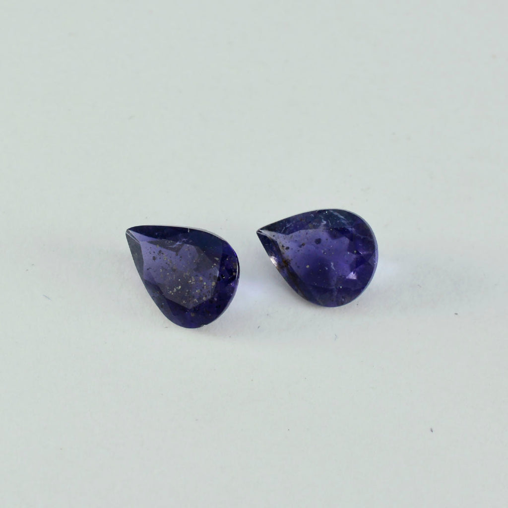 Iolite 1PC Chunky 12x16 MM Pear Faceted Blue Superior Semi Precious Gems