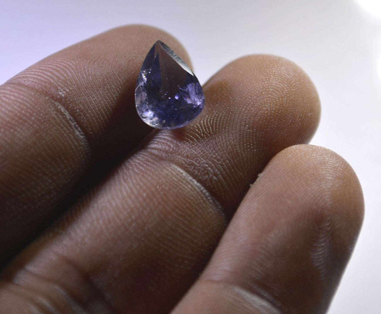 Iolite 1PC Large 10x14 MM Pear Faceted Blue Genuine Semi Precious Loose Gemstones