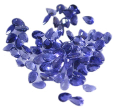 Iolite 1PC Tiny 4x6 MM Pear Faceted Blue Brilliant Semi Precious Loose Gems