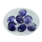 Iolite 1PC Chunky 14x14 MM Round Faceted Blue Genuine Semi Precious Loose Gemstones
