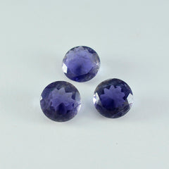 Iolite 1PC Chunky 15x15 MM Round Faceted Blue Superior Semi Precious Gems