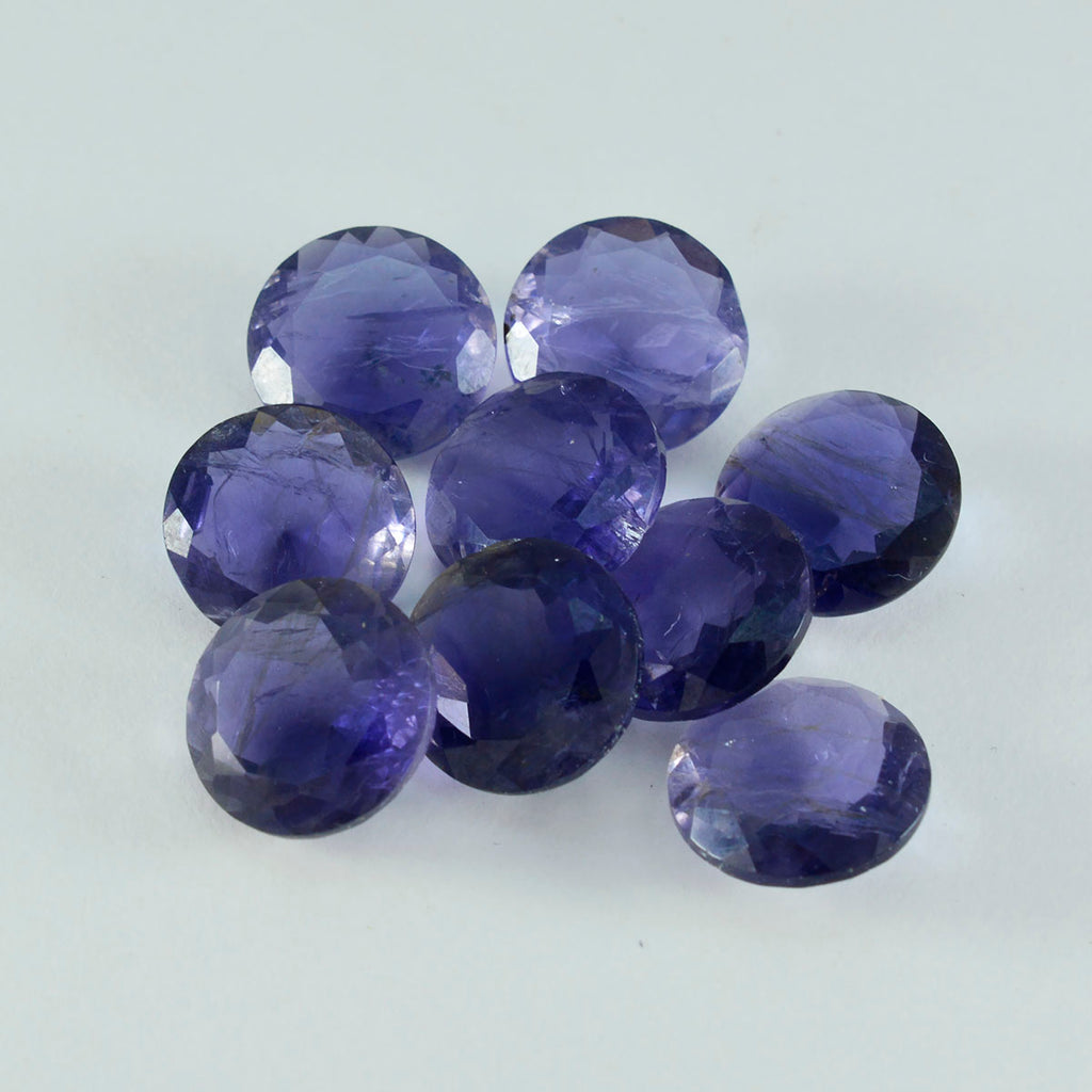 Iolith 1 STK Winzig 5x5 MM Rund Facettiert Blau Funkelnd Halbedelstein Lose Edelstein
