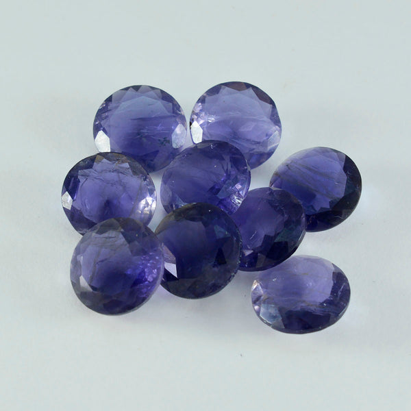 Iolith 1 STK Winzig 5x5 MM Rund Facettiert Blau Funkelnd Halbedelstein Lose Edelstein