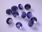 Iolite 1PC Large 10x10 MM Round Faceted Blue Shine Semi Precious Loose Gemstones