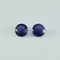 Iolite 1PC Chunky 15x15 MM Round Faceted Blue Superior Semi Precious Gems