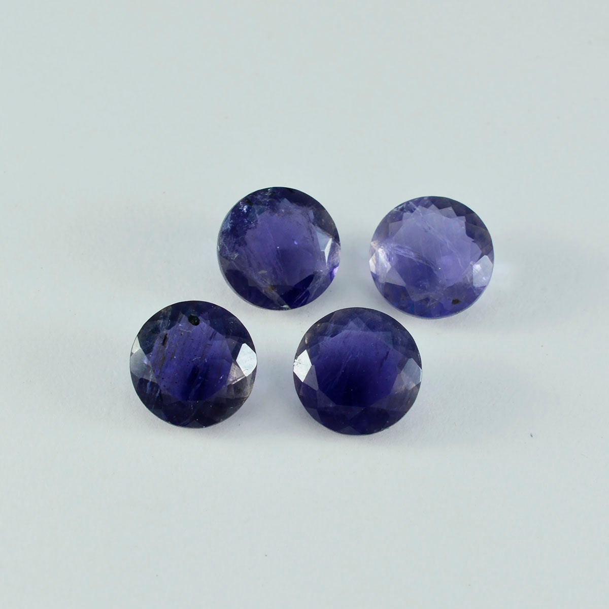 Iolite 1PC Large 12x12 MM Round Faceted Blue High Quality Semi Precious Loose Gems