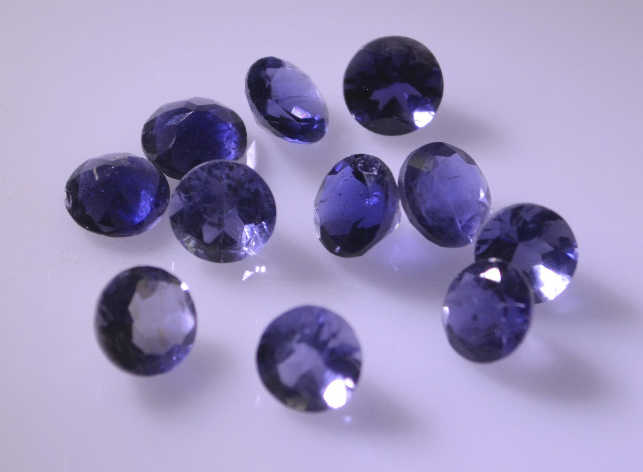 Iolite 1PC Chunky 13x13 MM Round Faceted Blue Natural Semi Precious Loose Gemstone