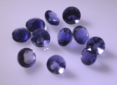 Iolite 1PC Chunky 13x13 MM Round Faceted Blue Natural Semi Precious Loose Gemstone