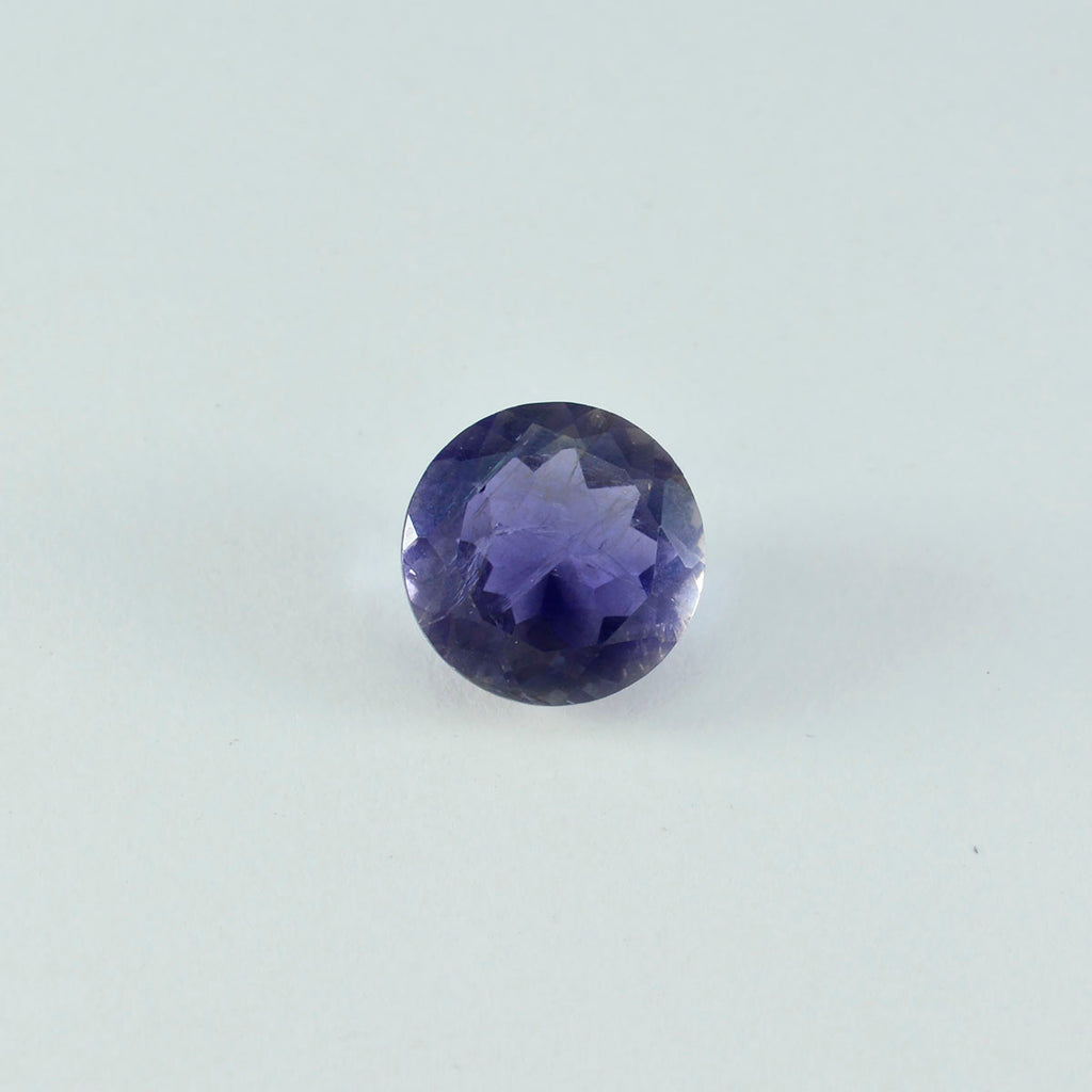 Iolite 1PC Chunky 15x15 MM Round Faceted Blue Superior Semi Precious Gems